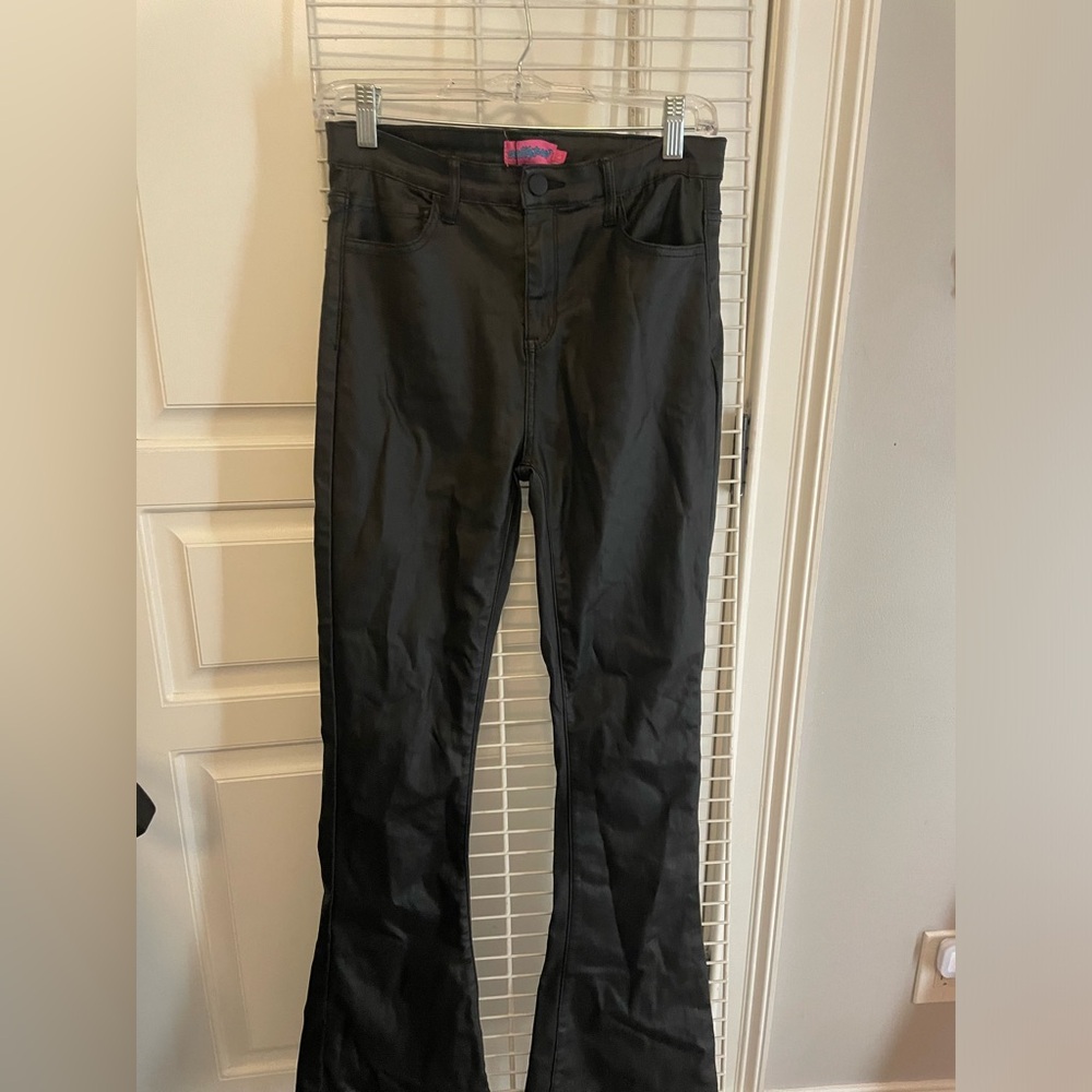 edikted leather flare pants
